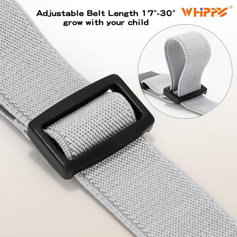 WHIPPY حزام مرن للأطفال للأولاد والبنات - حزام غير مرئي قابل للتمدد مع مشبك قابل للتعديل للحزام للمدرسة والرياضة - Image 4